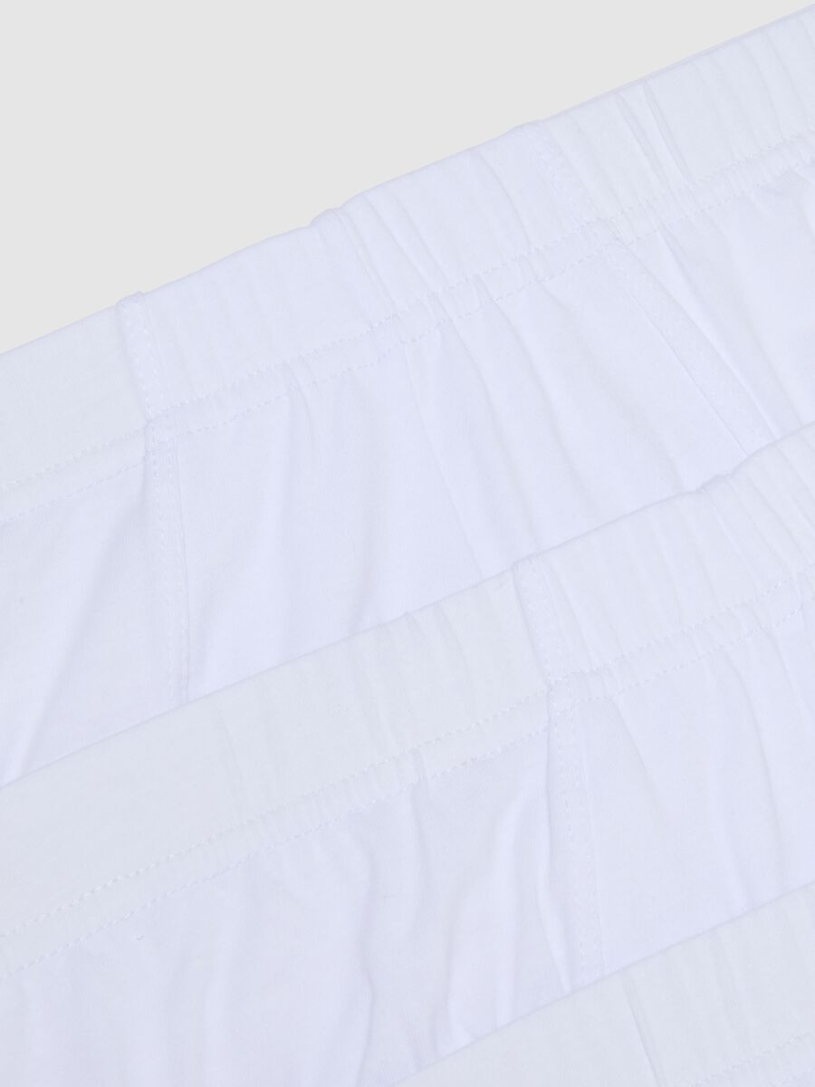 White Stretch Cotton Briefs Regular Fit_5