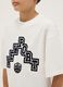 White pure cotton relaxed fit boys' T-shirt with print_2