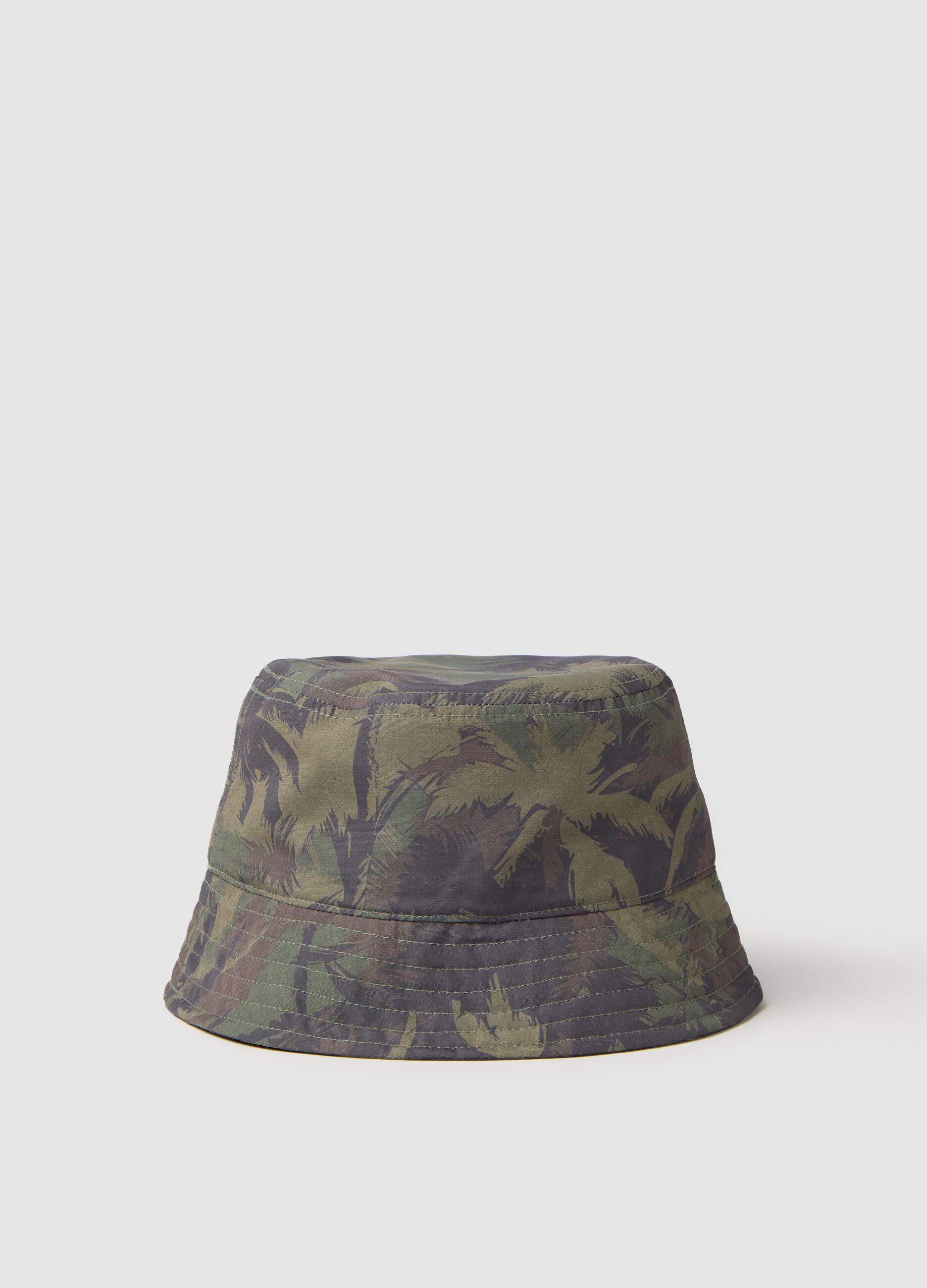 Men's multicolour bucket hat with embroidered logo