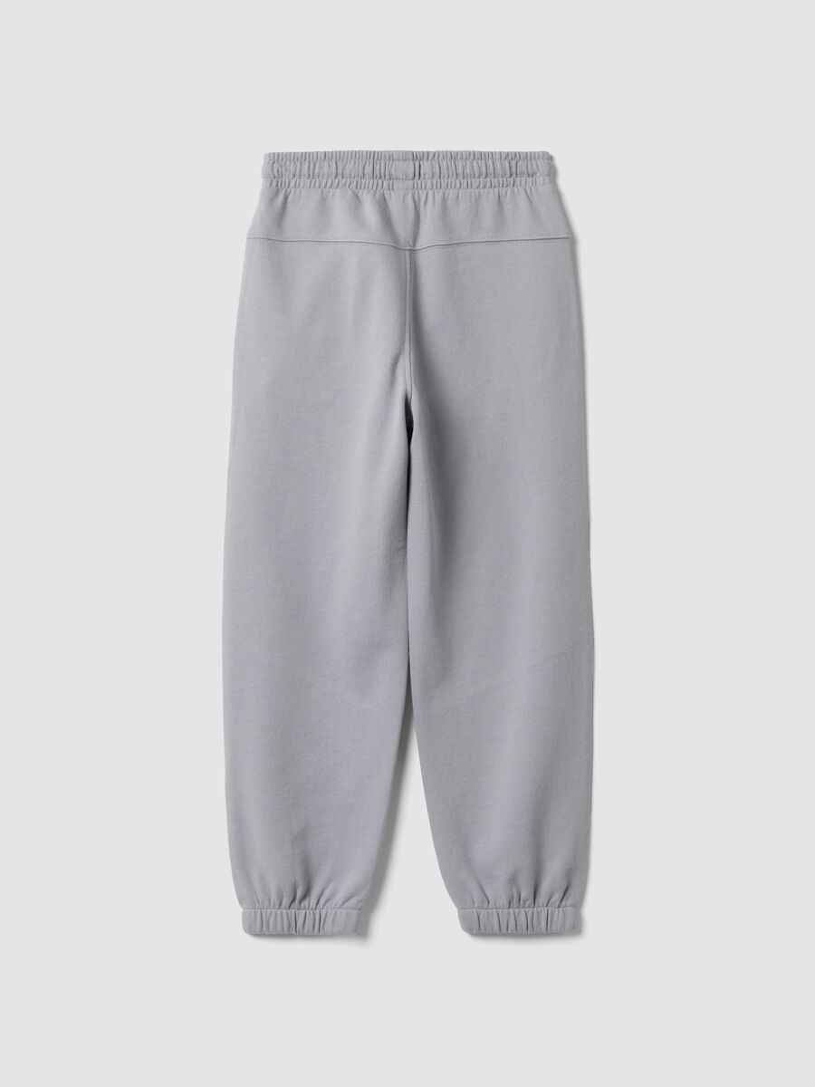 Grey pure cotton jogger trousers_1