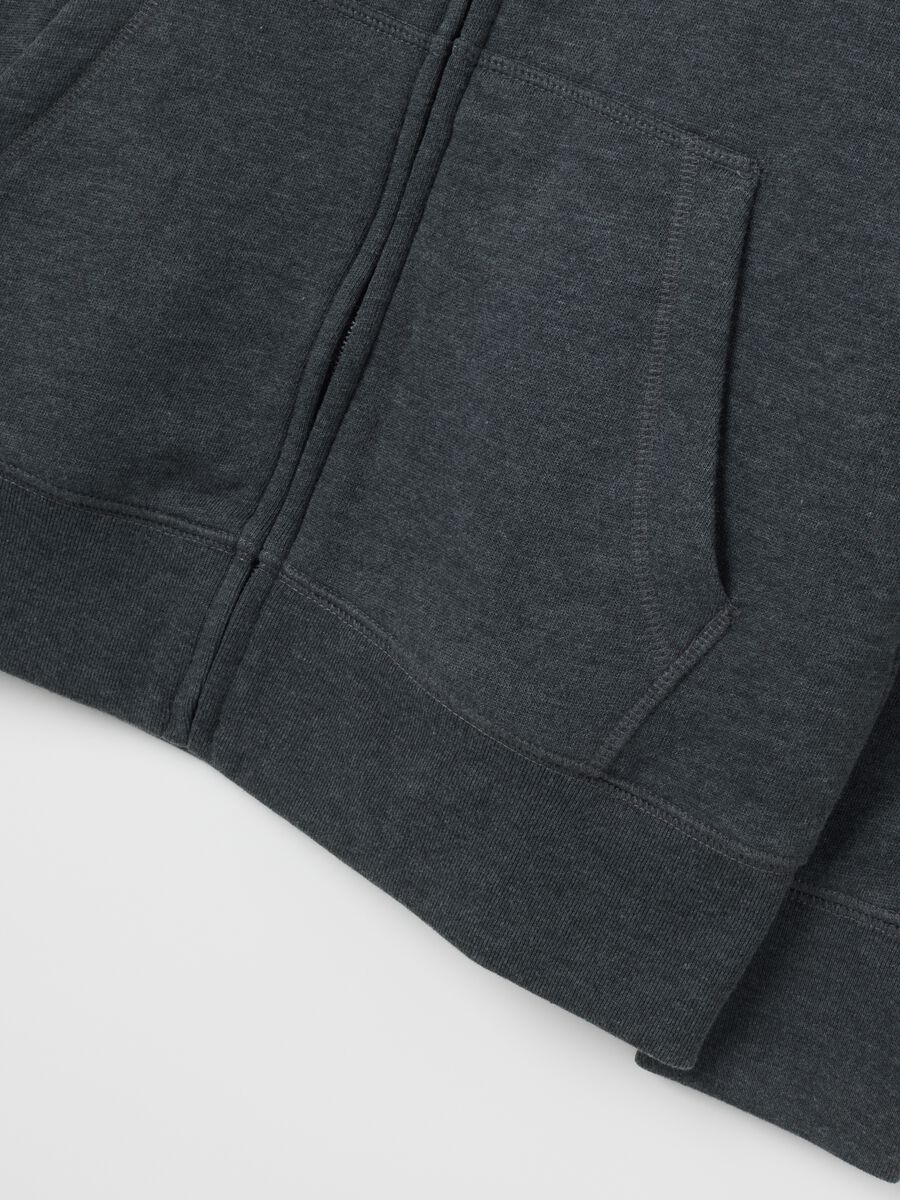 Full-zip plush hoodie with embroidered logo_4
