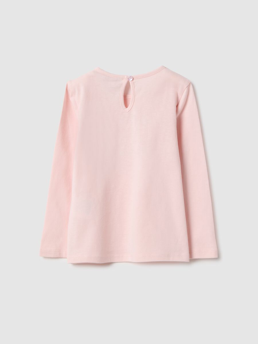 Girls' Pink Regular Fit Pure Cotton T-Shirt_1