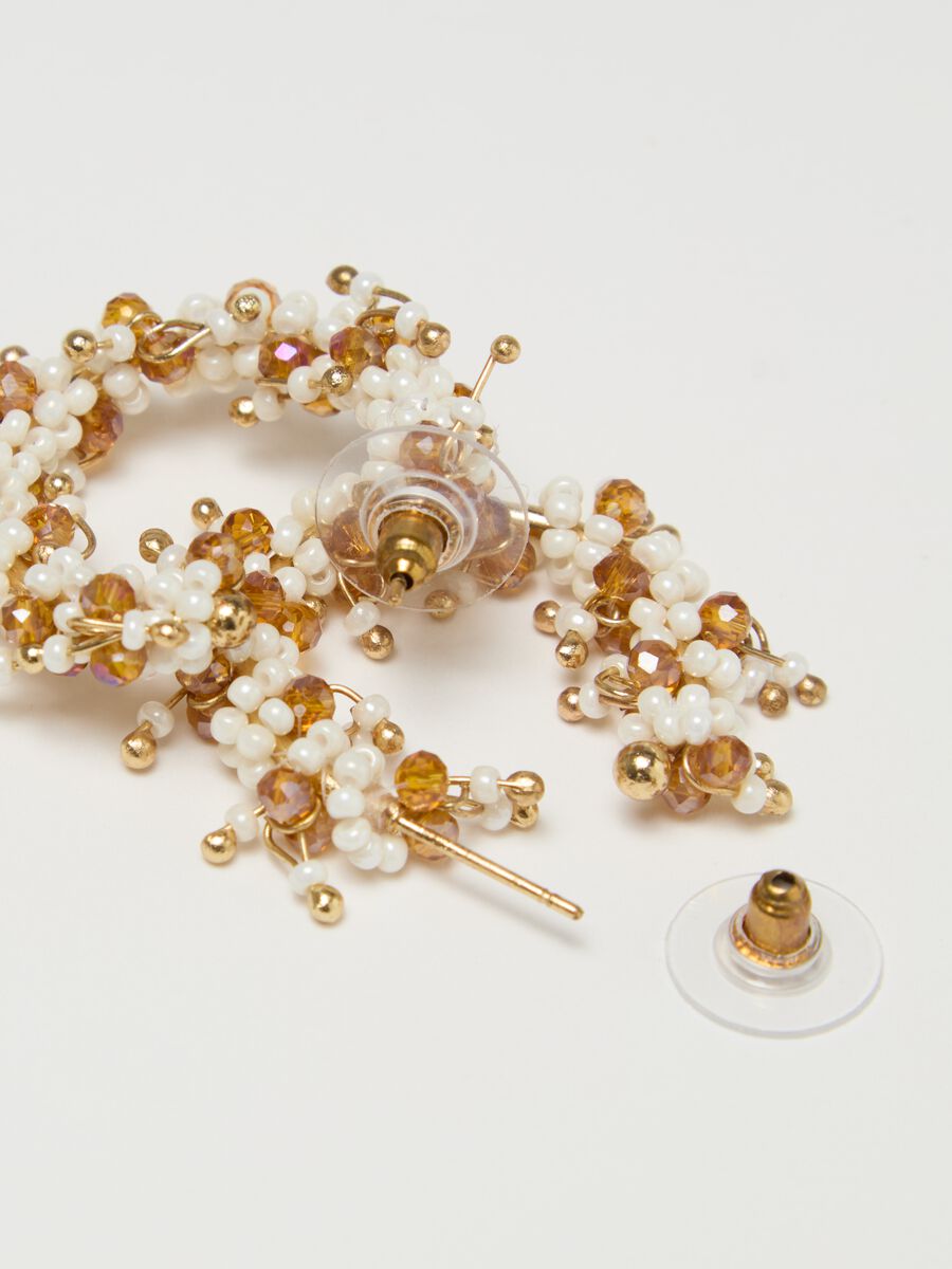 Semi-circular earrings with beads_1