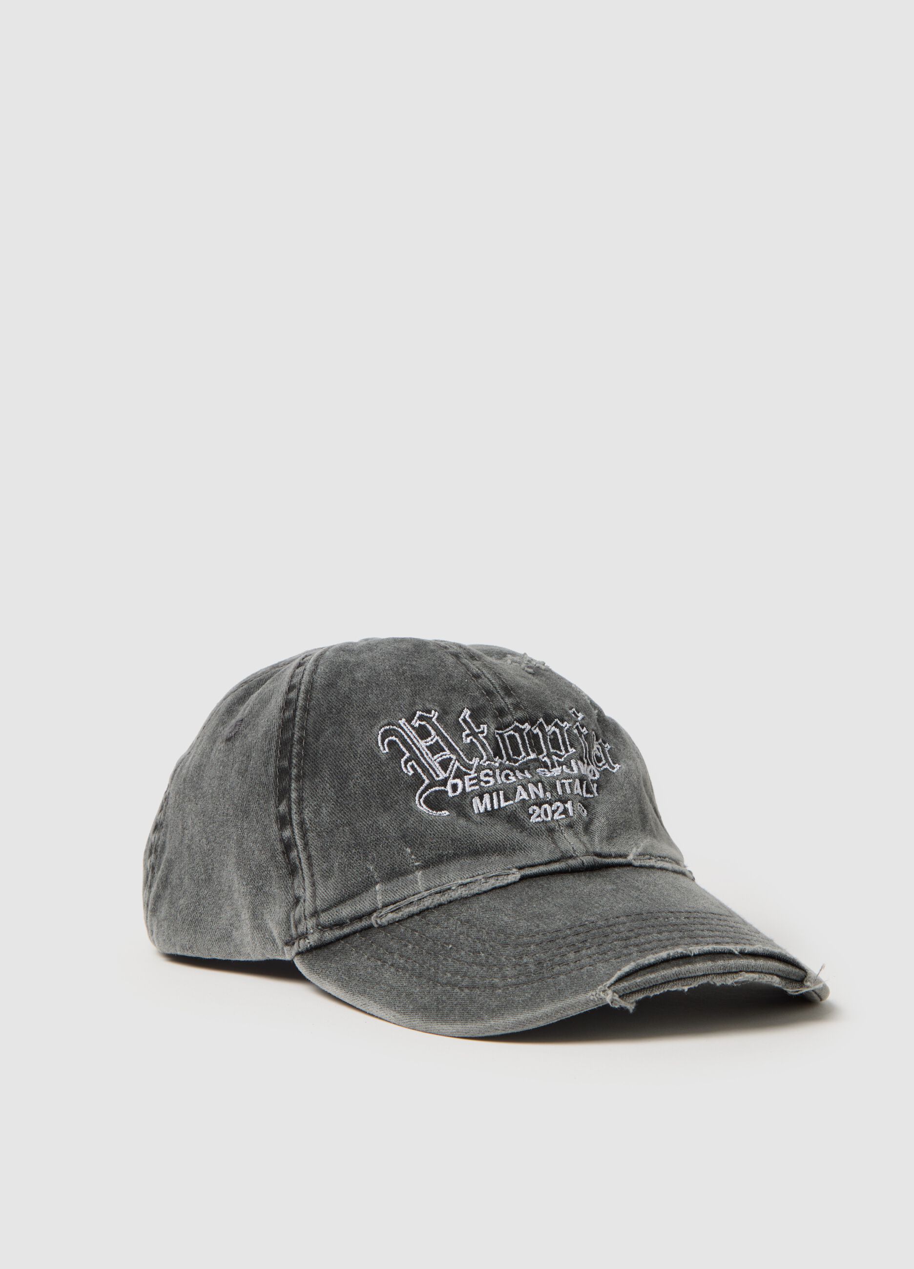 Distressed Washed Vintage Grey Cap