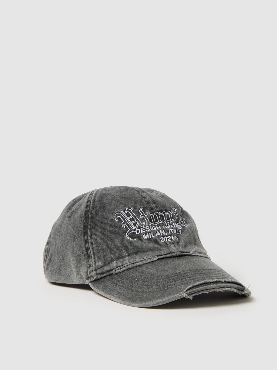 Distressed Washed Vintage Grey Cap_0