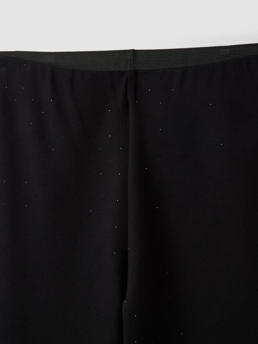 Leggings neri milano stitch flare in viscosa elasticizzata_2