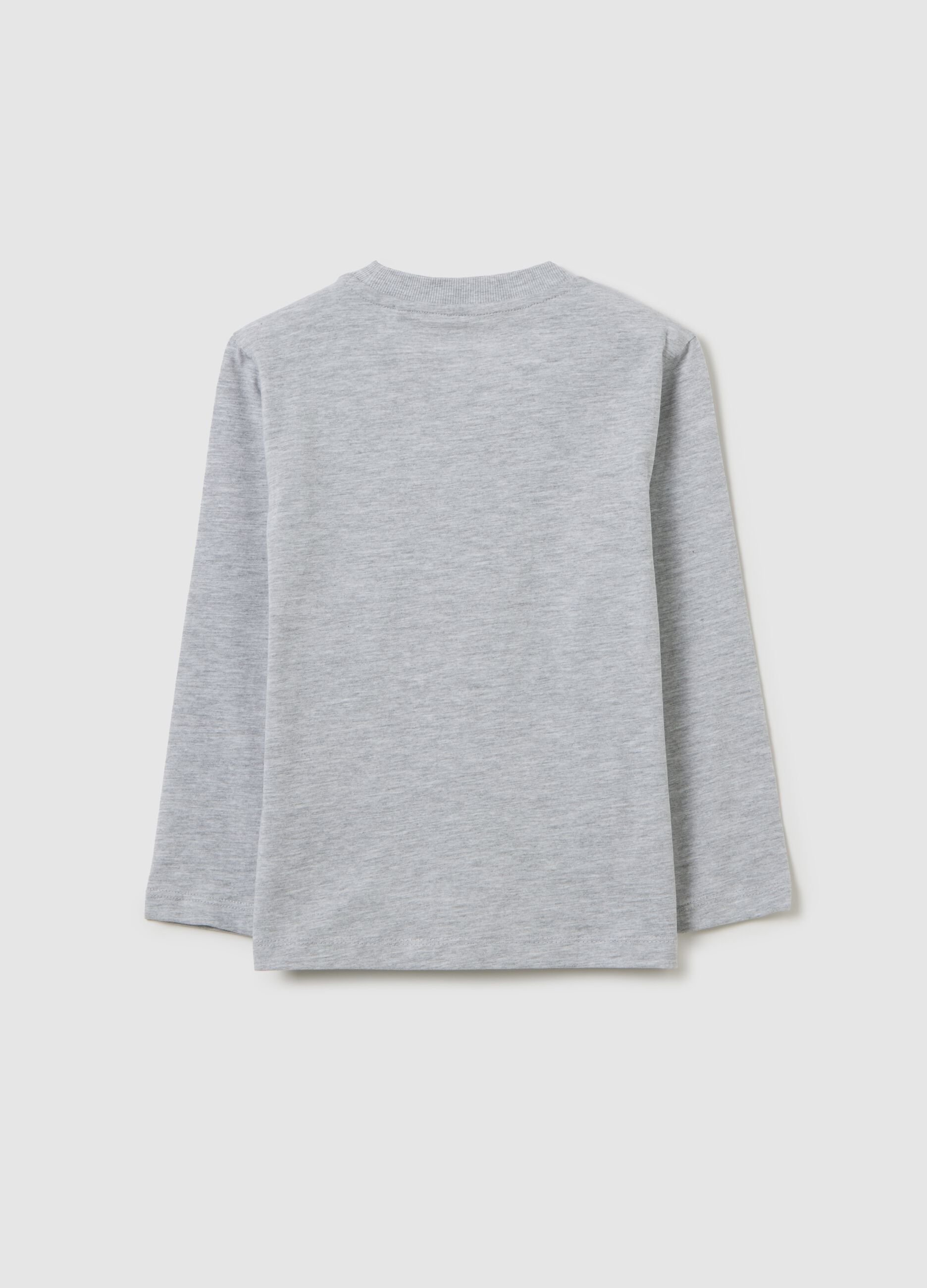 Kids' Grey Cotton T-shirt Regular Fit