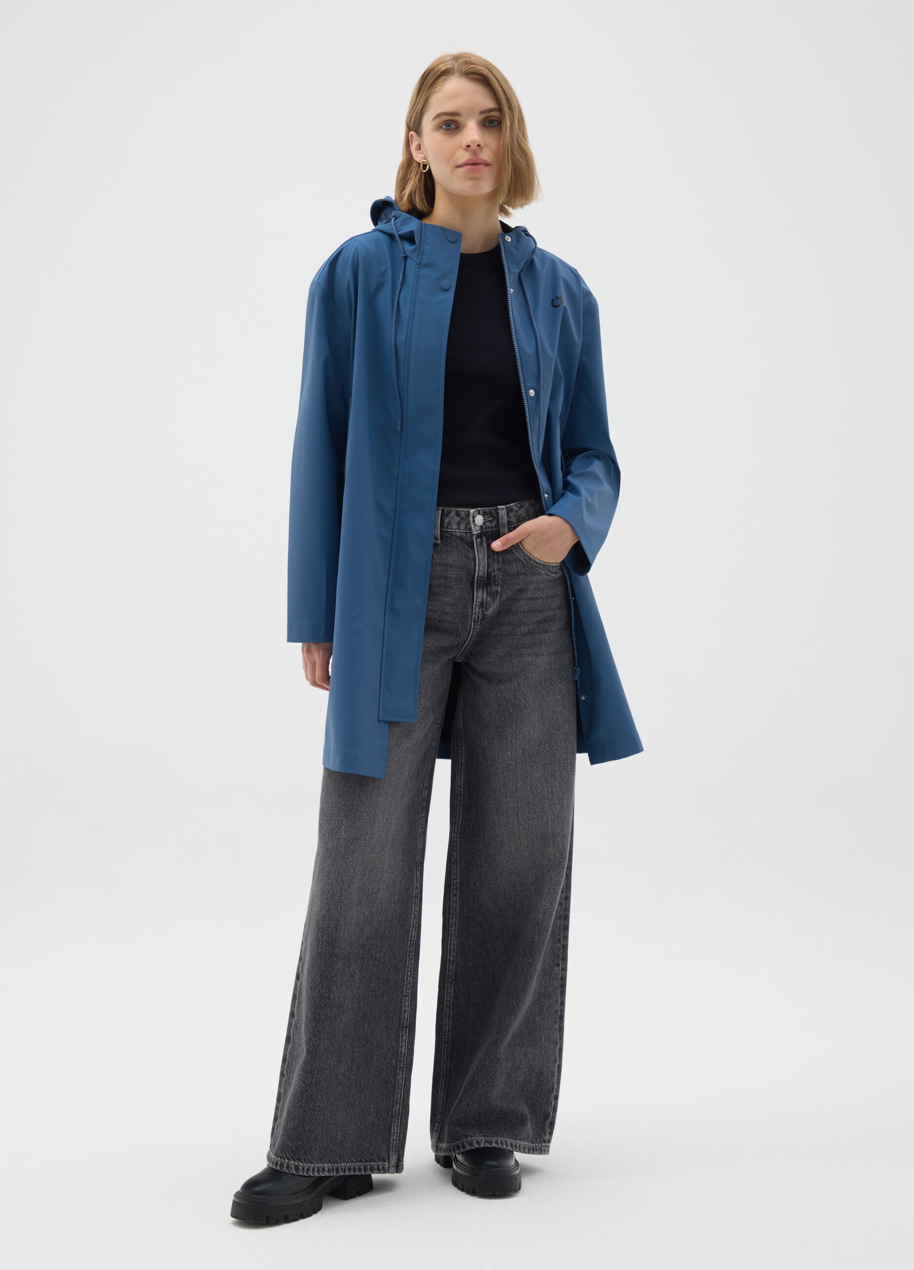 Regular fit blue jacket