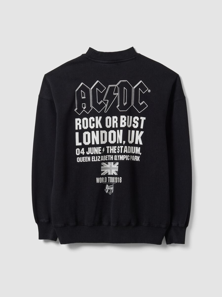 Black cotton-blend AC/DC print sweatshirt_2