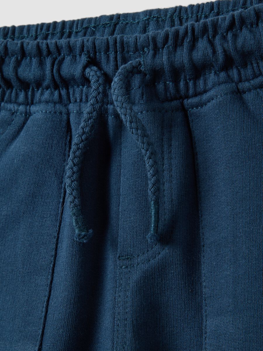 Blue pure cotton boys' regular fit shorts_2