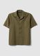 Green organic cotton bowling-collar shirt_4
