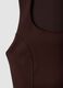 Top marrone crop in tessuto elasticizzato traspirante ALTAVIA STUDIO_8
