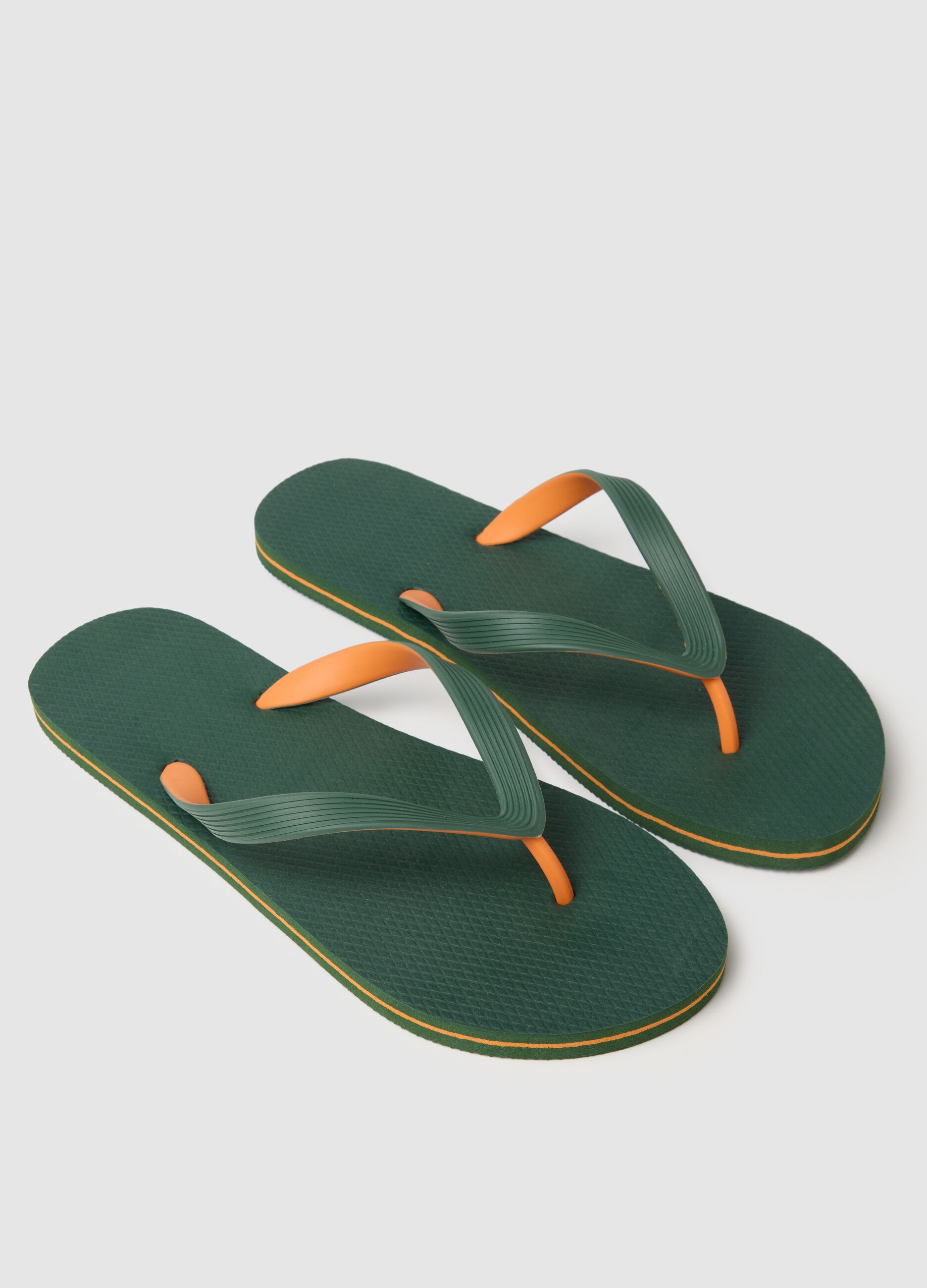 Men's Multicolour Flip Flops with Coloured Soles and Straps