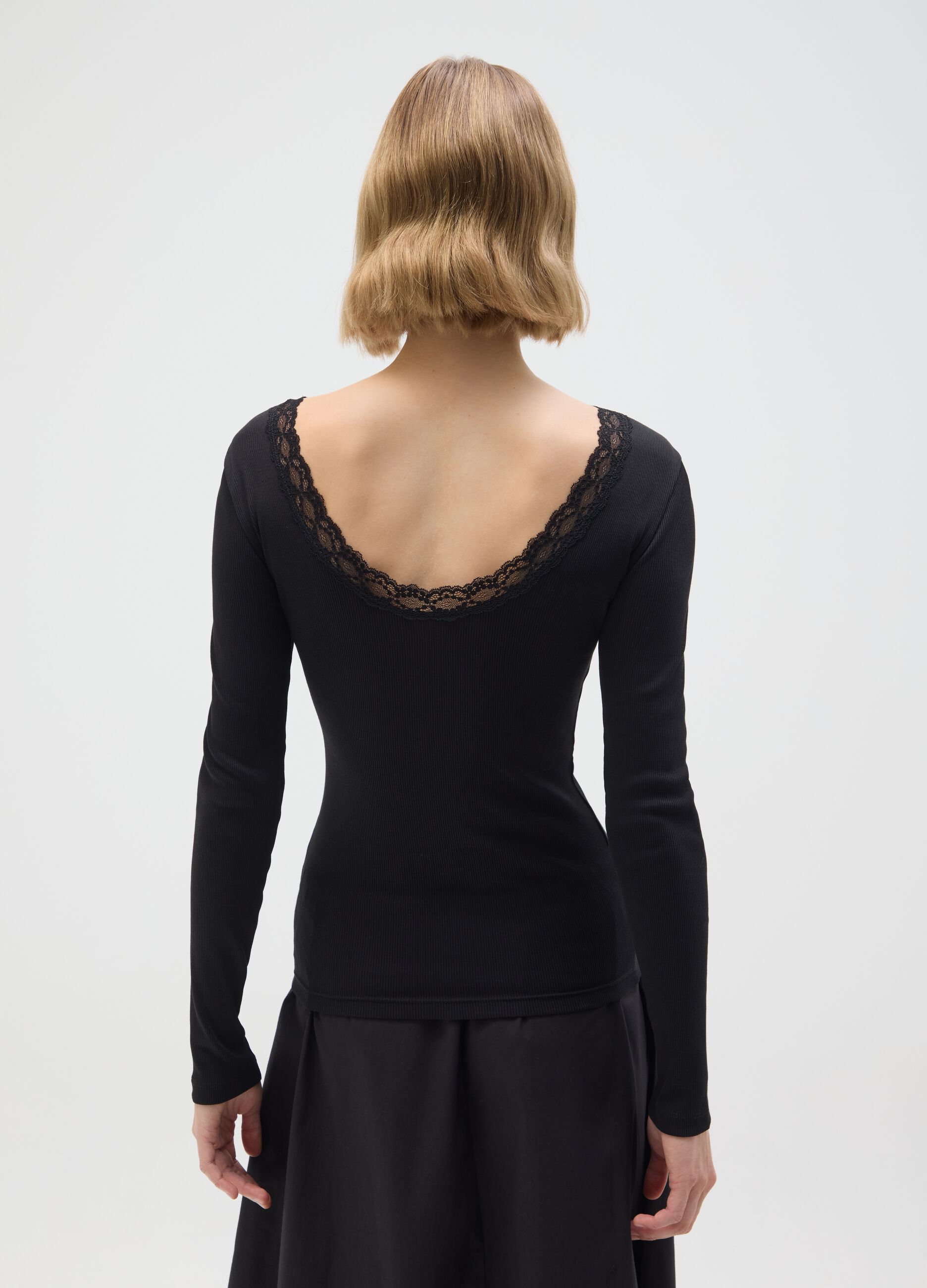Black pure cotton regular fit jumper