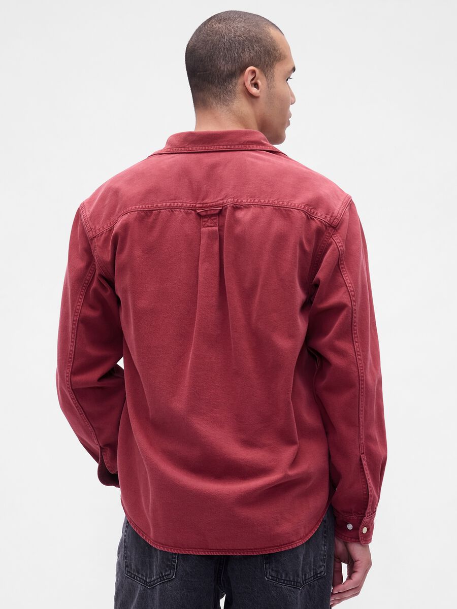 Red Shirt in Cotton and Lyocell_2