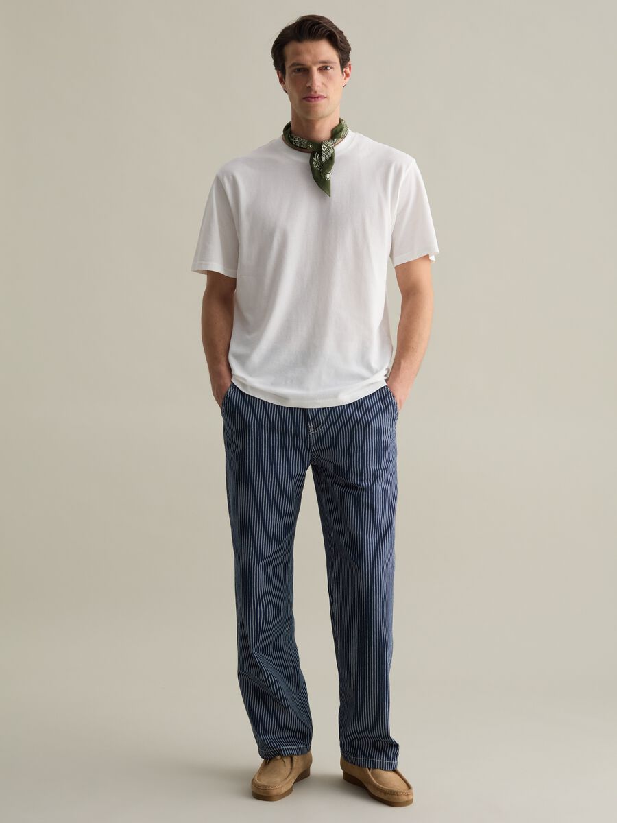 Solid colour cotton T-shirt_1