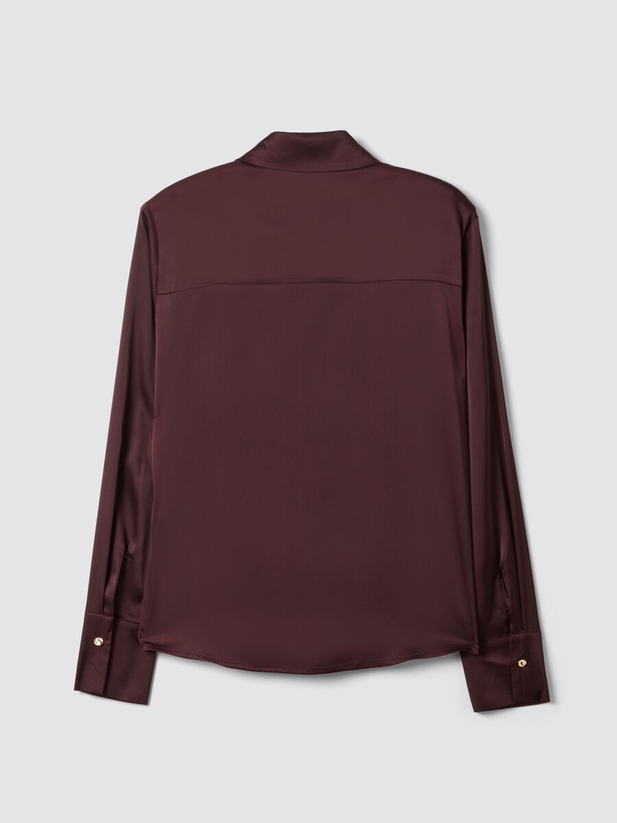 Purple stretch shirt with classic collar_6