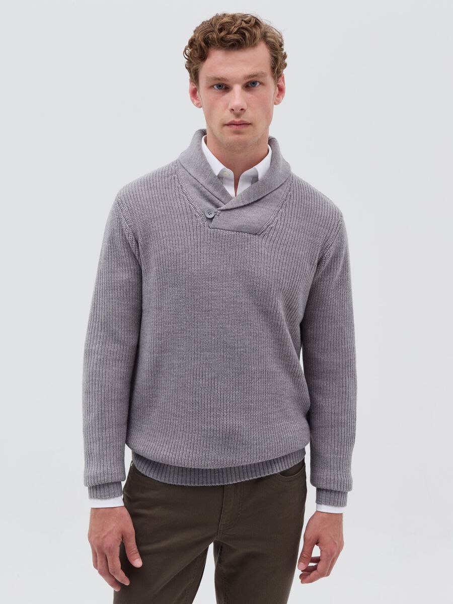 Pullover with shawl neck_0