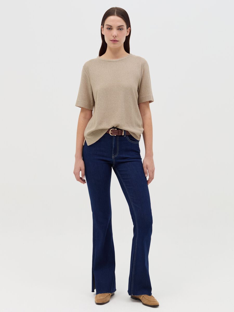 Lurex T-shirt with splits_1