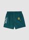Green swim shorts with graphic print_1
