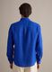 Blue pure linen shirt with button-down collar, regular fit_3