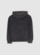 Boys' black hoodie in pure cotton regular fit_2