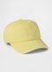 Yellow cotton baseball cap_0