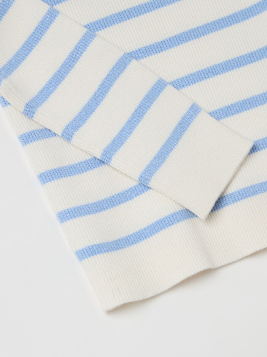 Striped top with mock neck_5