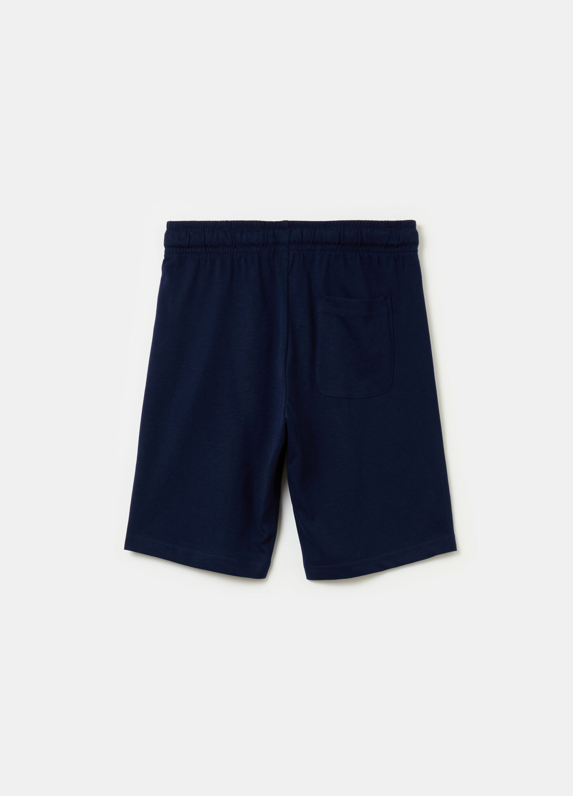 Cotton Bermuda shorts with drawstring