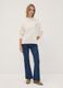 Sand viscose-blend jumper with sequin embroidery, regular fit_1
