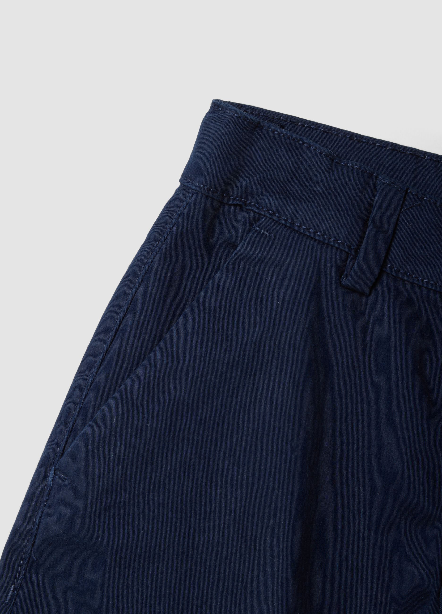 Boys&rsquo; blue stretch cotton chino shorts