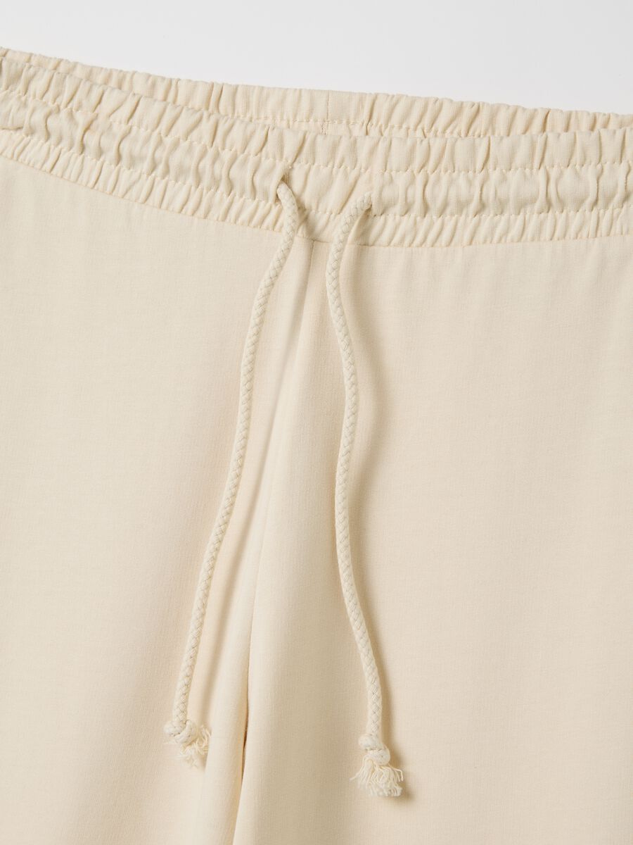 Wide-leg joggers in fleece_5