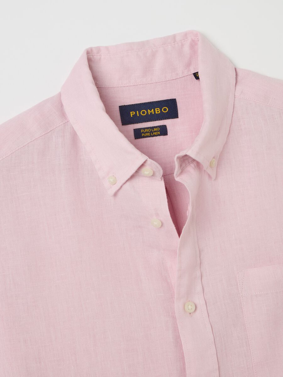 Regular-fit shirt in linen with pocket_5