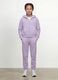 Purple organic cotton jogger trousers, regular fit, for girls_0