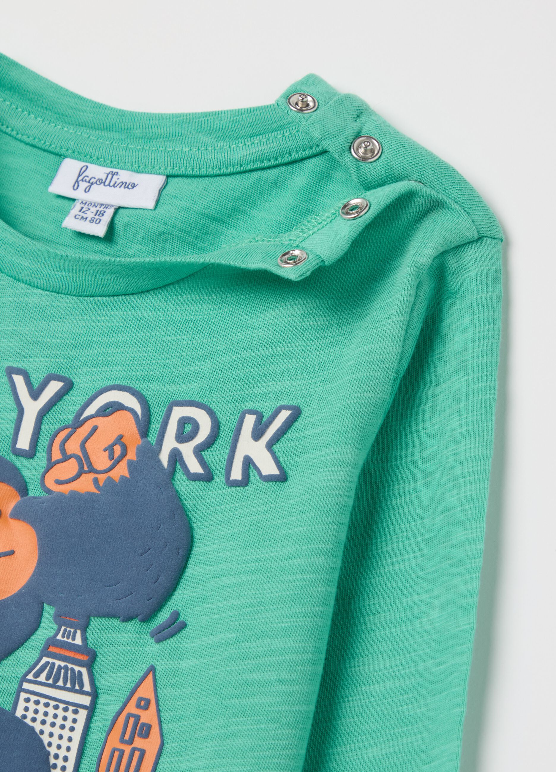Long-sleeved T-shirt with "New York is my sk8 park" print