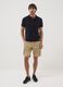Beige linen-blend cargo Bermuda shorts_0