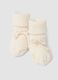 White organic cotton ribbed booties_1