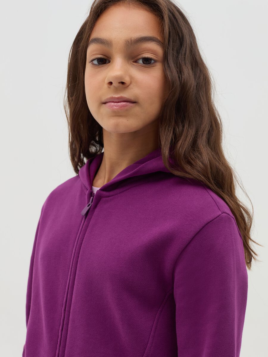 Full-zip Essential in cotone bio con cappuccio_2