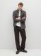 Brown pure cotton baggy trousers_0