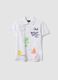White short-sleeved polo shirt in pure cotton_3