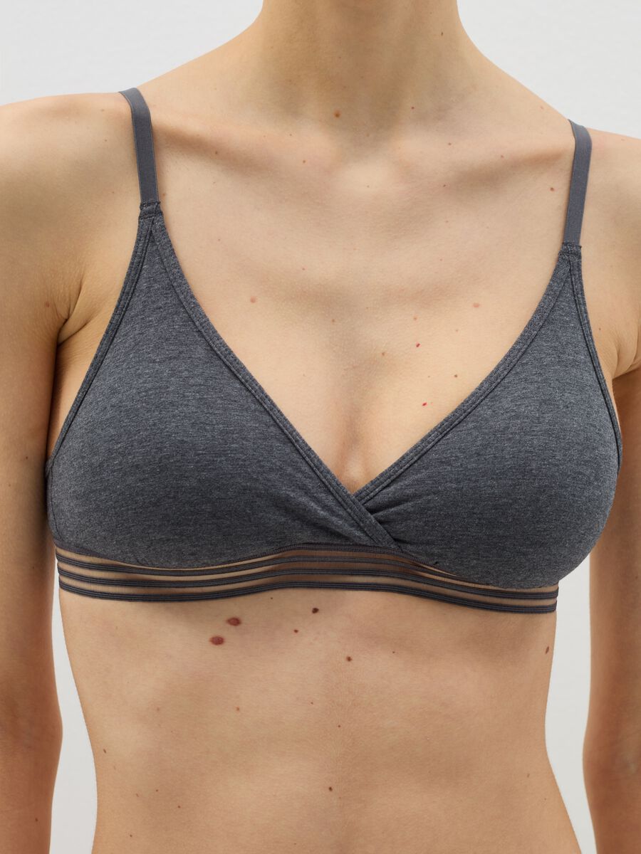 The Triangle stretch cotton soft triangle bra_3