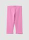 Girls' Slim Fit Pink Stretch Cotton Leggings_0