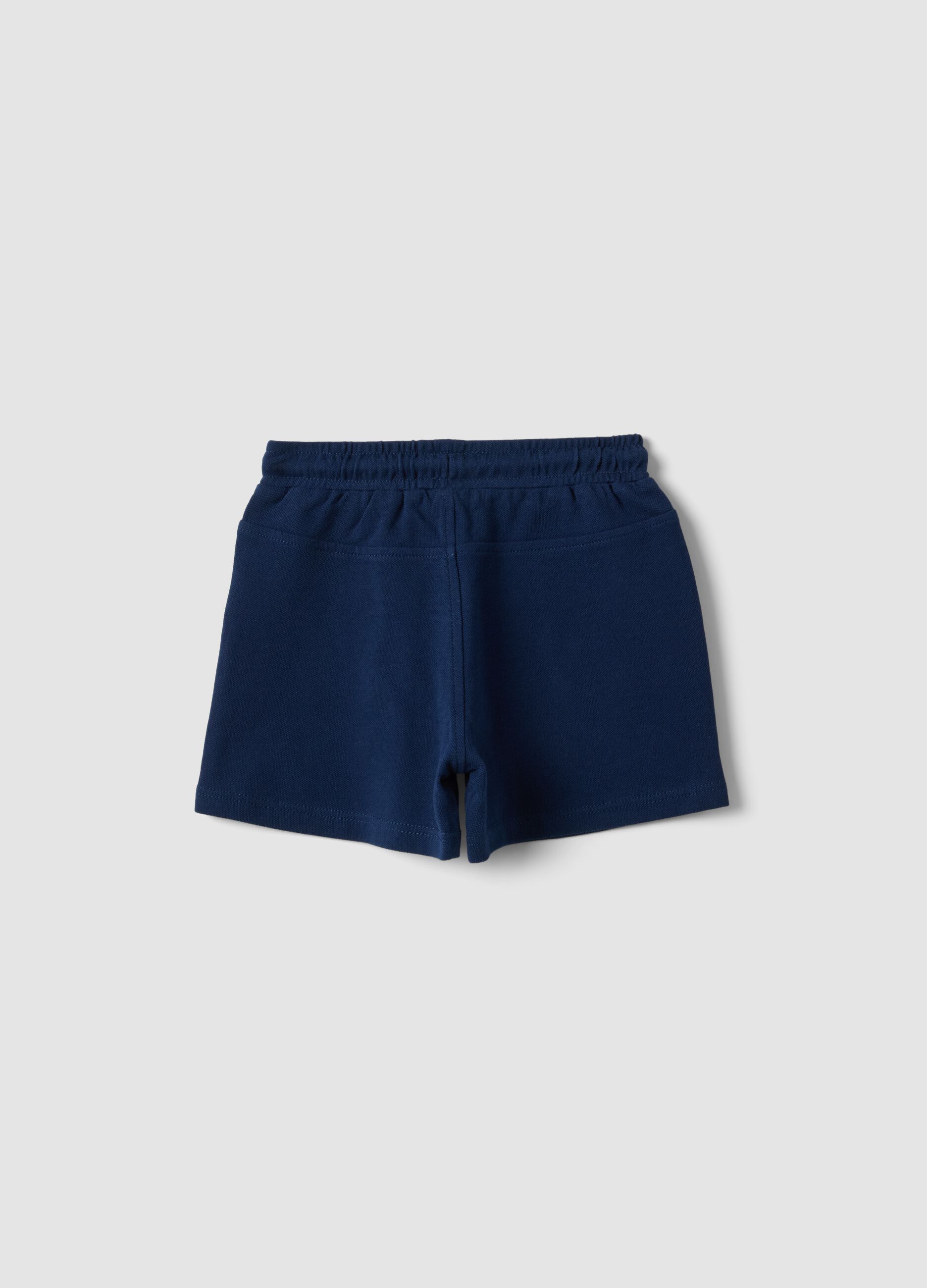 Boys' regular fit pure cotton blue shorts