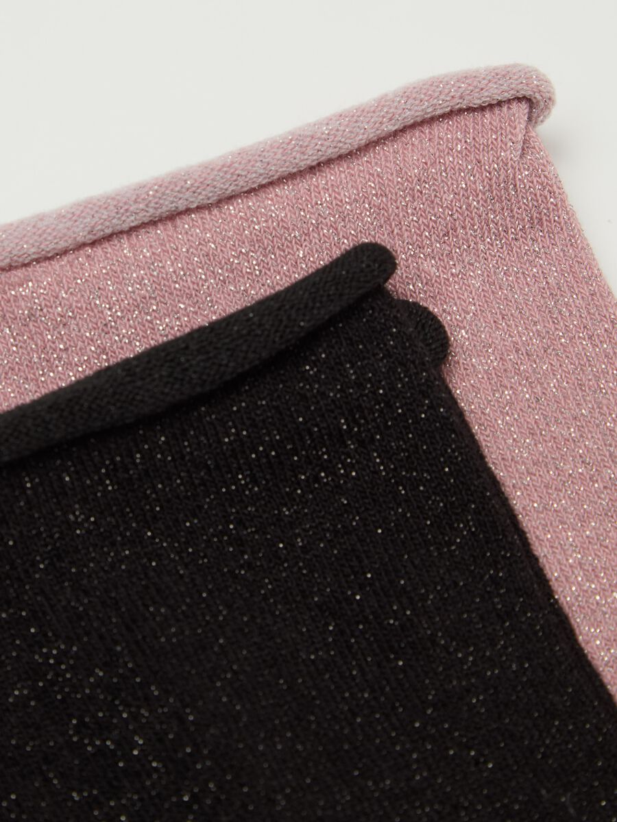 Two-pair pack short socks in lurex_2