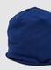 Cappello blu in cotone organico elasticizzato jersey per bambino_2