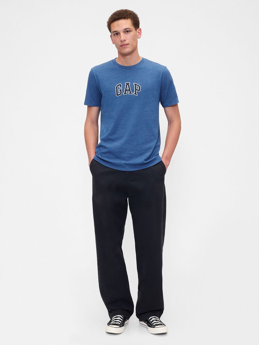 Blue Short Sleeve Cotton T-shirt_2