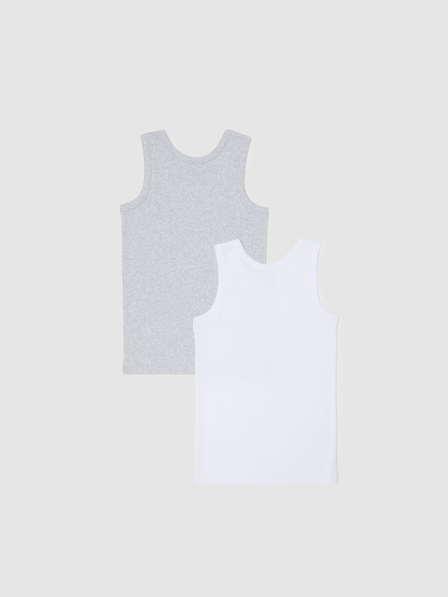 Grey cotton vest for children_1