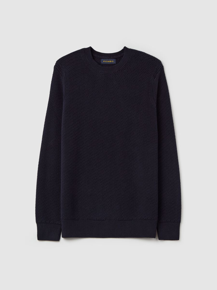 Cotton pullover with weave_4