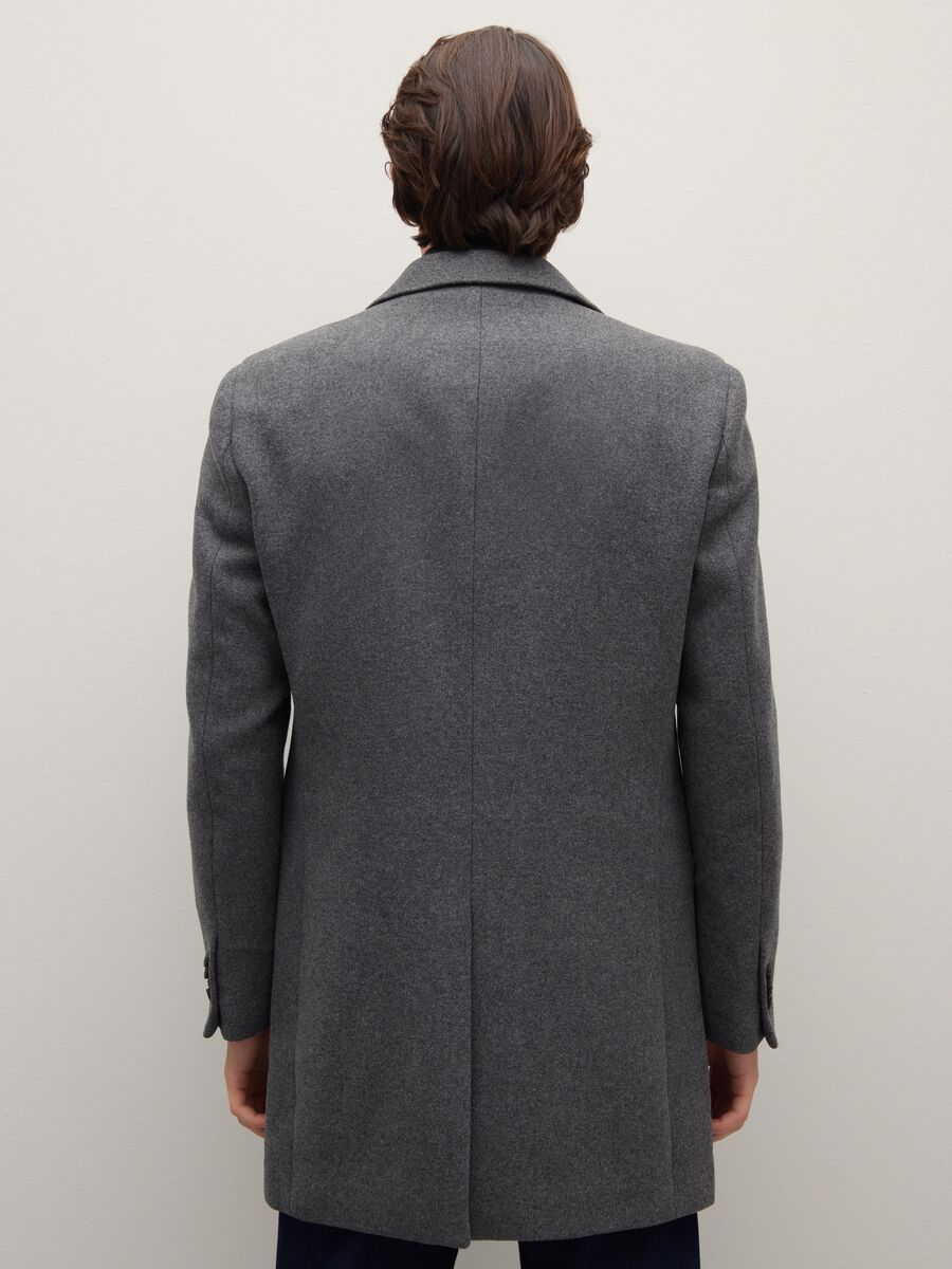 Cappotto grigio regular fit con bottoni_2