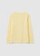 Girls' yellow pure cotton T-shirt with glitter_1